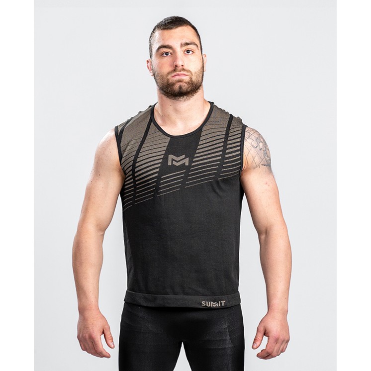 Tee shirt EVO Active Line sans manche Noir Tan