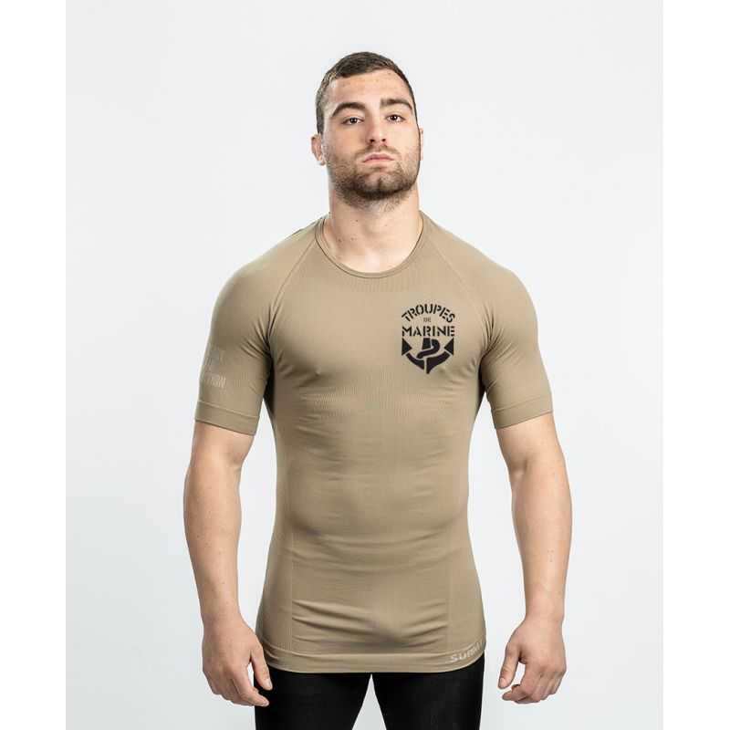 T-shirt Navy troops Tan