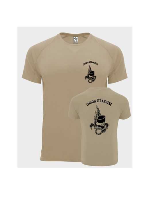 Tee-shirt Méru Coeur/Dos Légion Étrangère Coyote