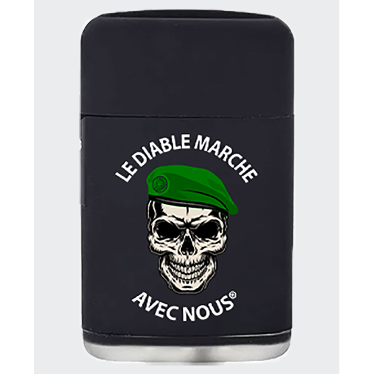 Briquet tempête LE DIABLE MARCHE AVEC NOUS avec Insigne PARA