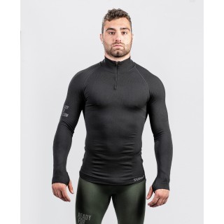 Zipped neck sweatshirt ALASKA Extreme Line Black