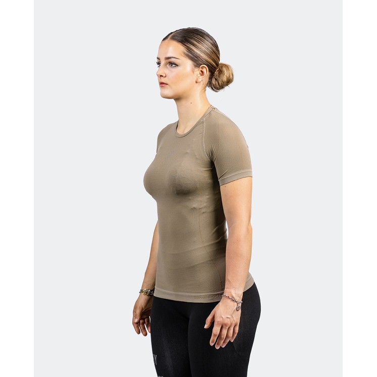 Camiseta Mujer Active Line coyote