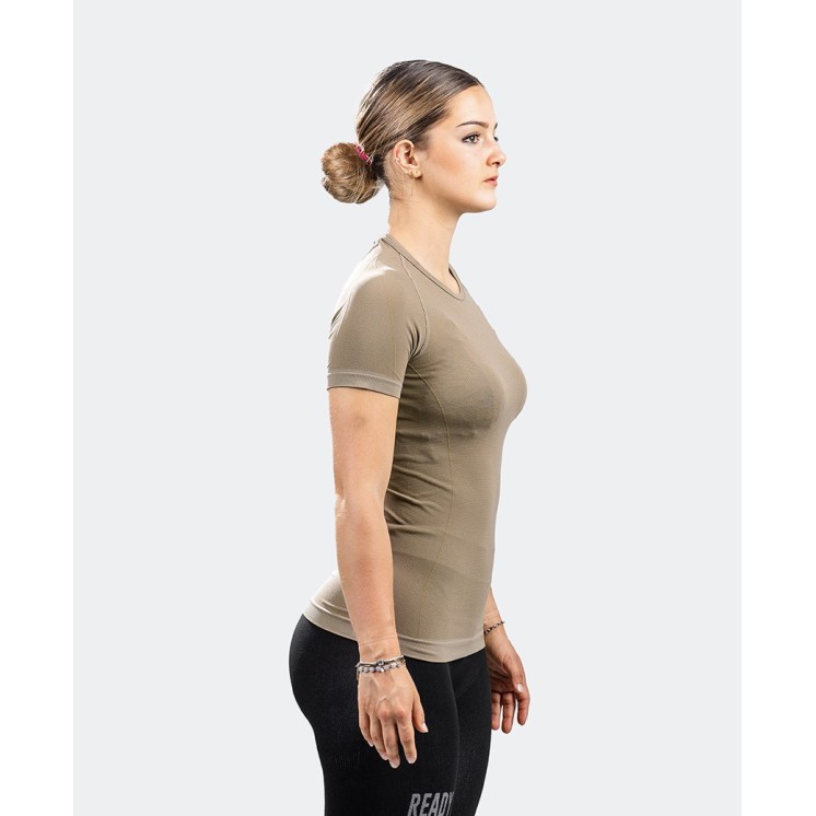 Camiseta Mujer Active Line coyote