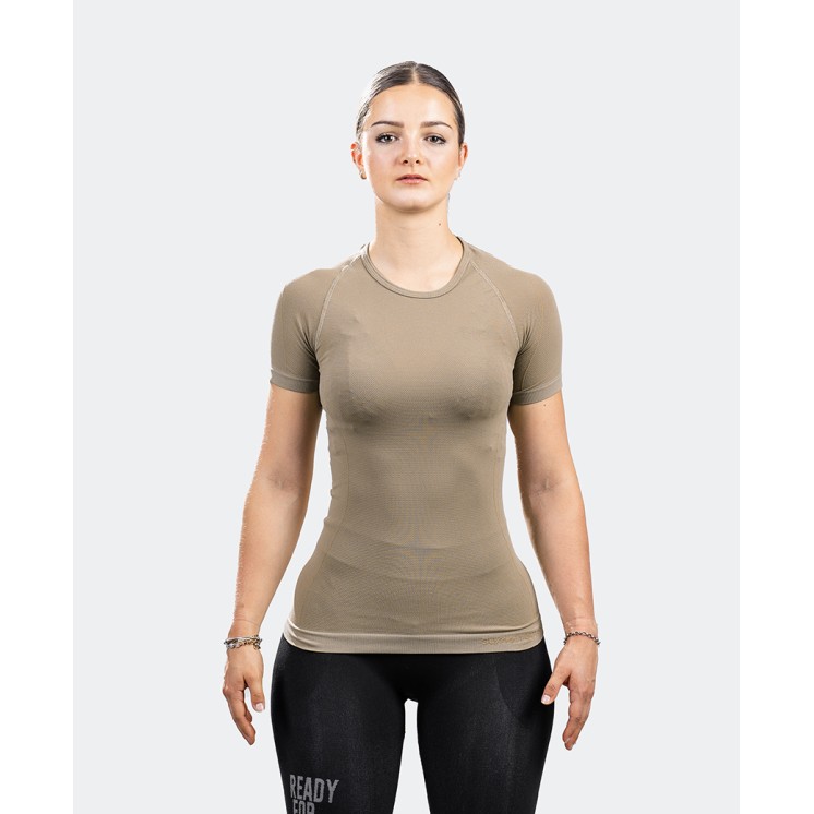 Camiseta Mujer Active Line coyote