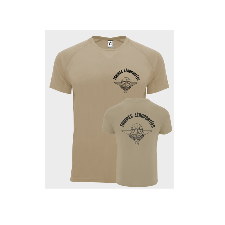 Tee-shirt Méru Coeur/Dos Troupes Aéroportées Coyote