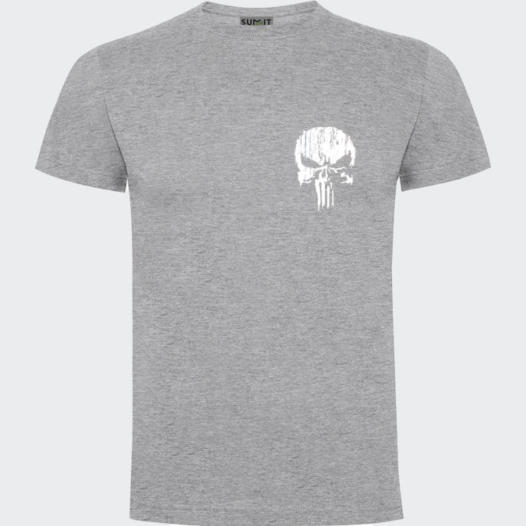 Tee-shirt coeur Punisher blanc