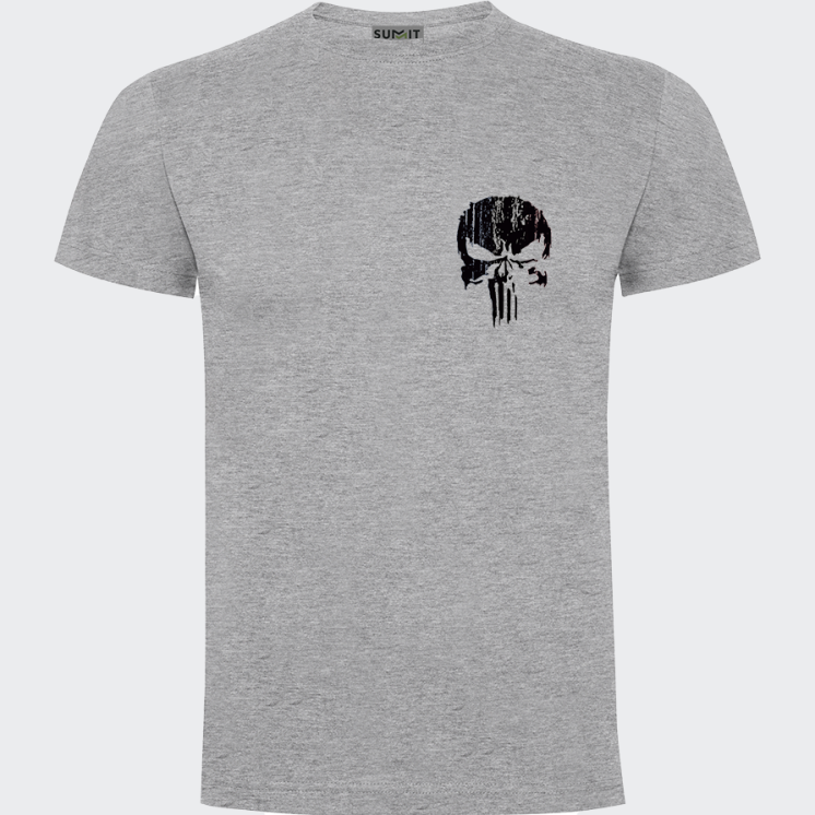 Tee-shirt coeur Punisher noir