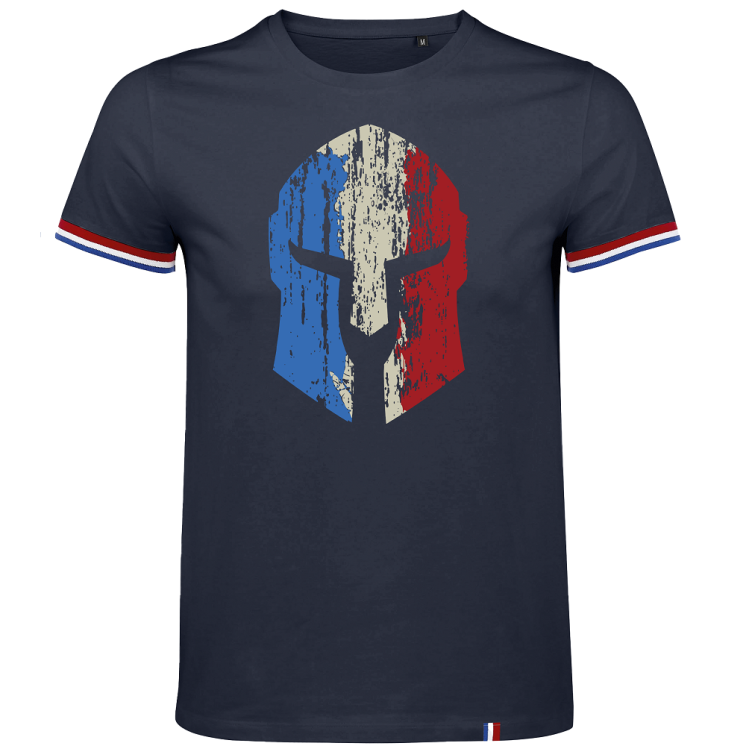 Tee-shirt marine avec liseré Spartan