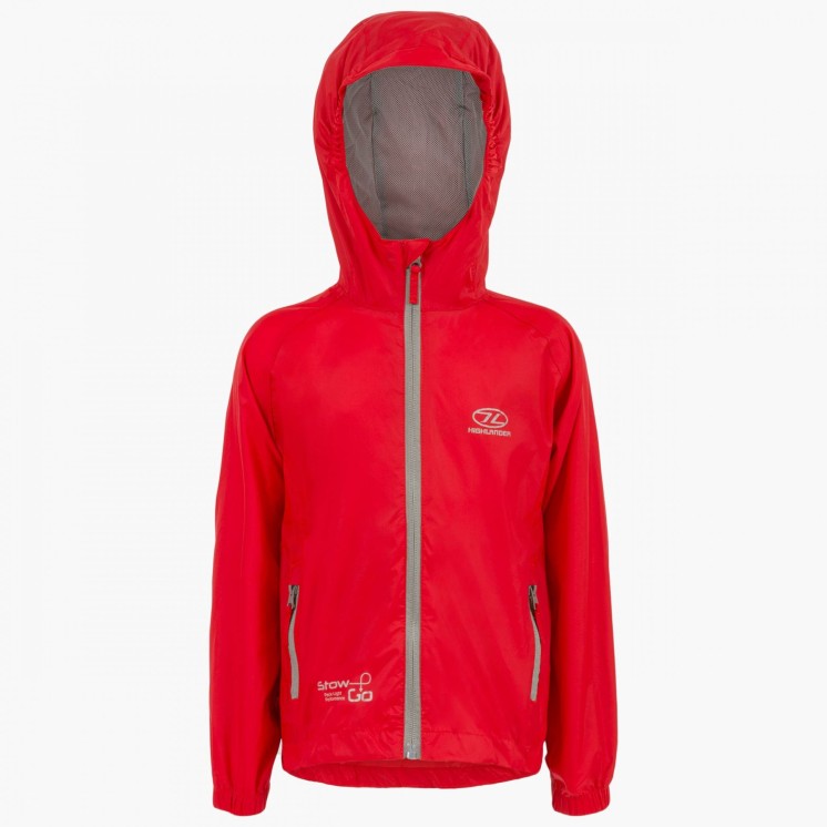 VESTE WATERPROOF STOW & GO ENFANTS ROUGE