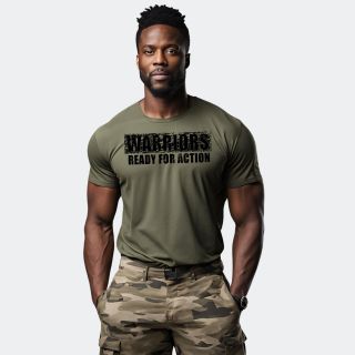 Warriors Military T-shirt Organic kaki