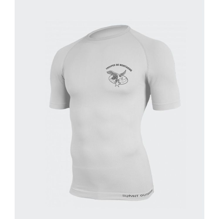 Tee shirt TROUPES DE MONTAGNE Technical Line Blanc