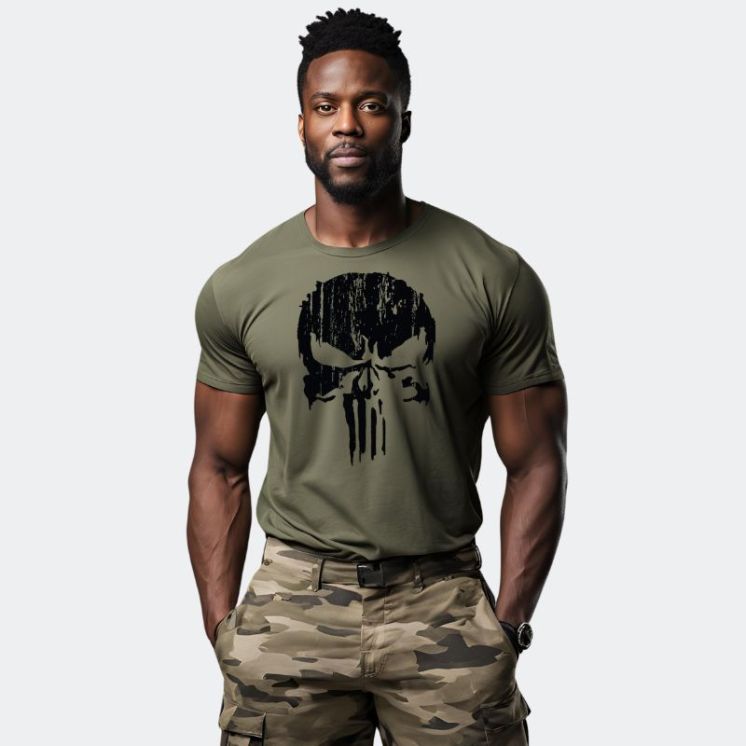 Strong Military T-shirt Orgnaic kaki