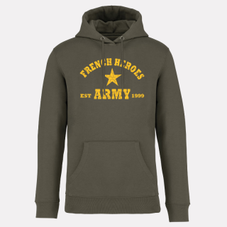 Hero Military Hoodie  Organic Kaki