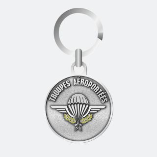 Porte clés Troupes Aéroportées Gris