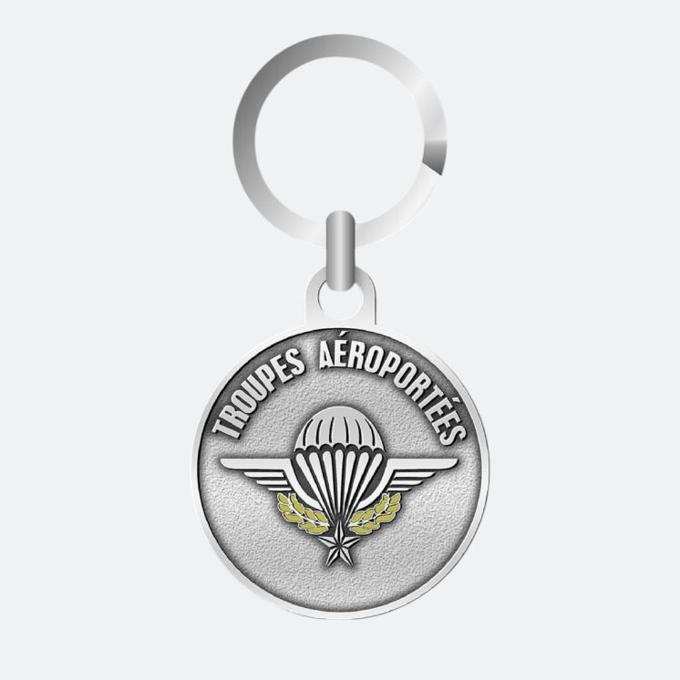 Porte clés Troupes Aéroportées Gris