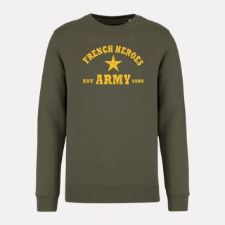 Hero Military Sweatshirt Organic Kaki