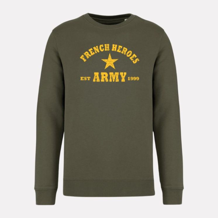 Hero Military Sweatshirt Organic Kaki