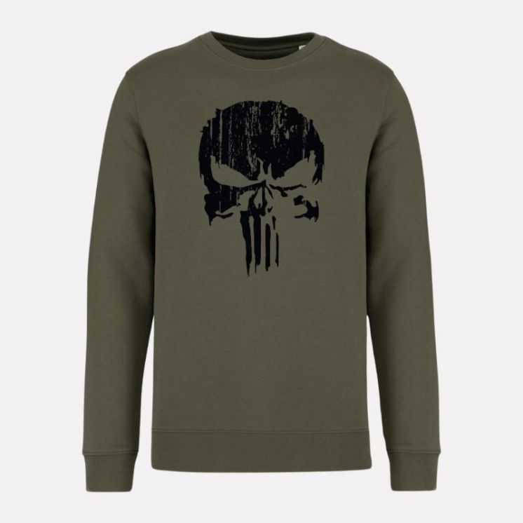 Strong Military Sweatshirt Organic Kaki