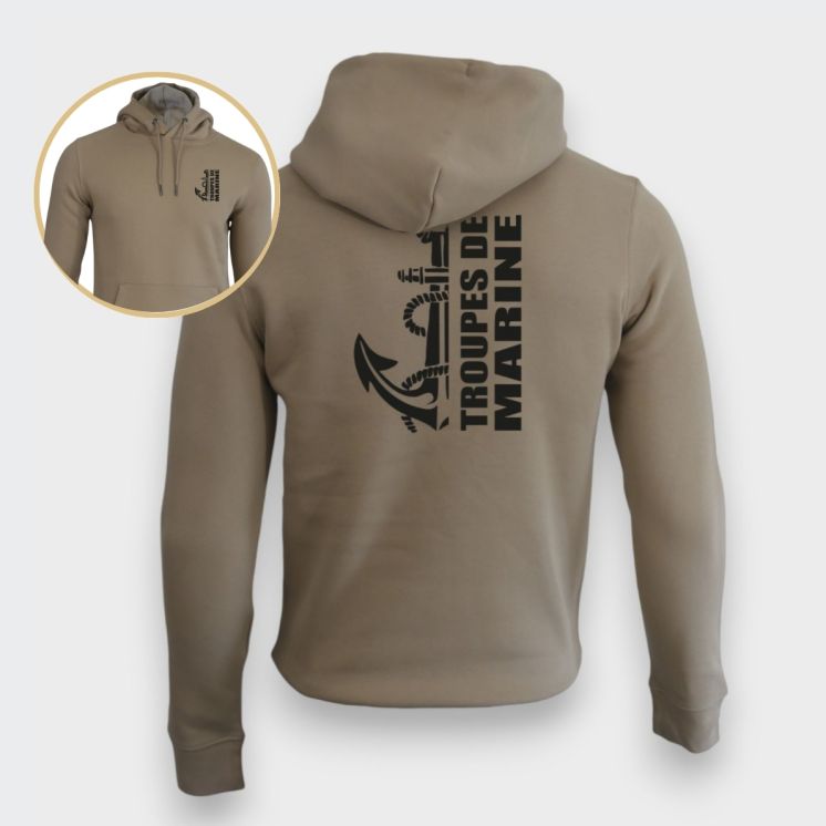 Sweat-shirt 350g Troupes de Marine Design Wet Sand