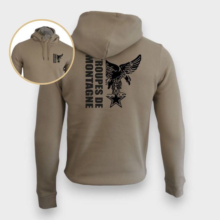 Sweat-shirt 350g Troupes de montagne Design Wet Sand