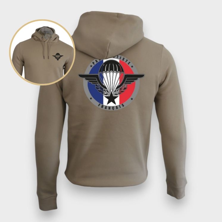 Sweat-shirt 350g Parachutiste Français Wet Sand