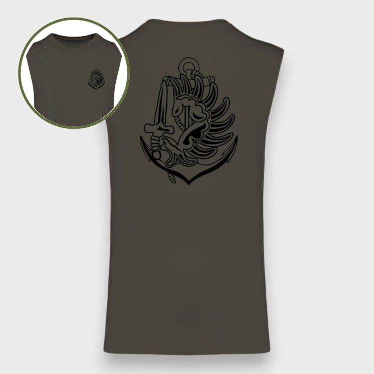 Tee-shirt sans manche Colo Dark kakhi