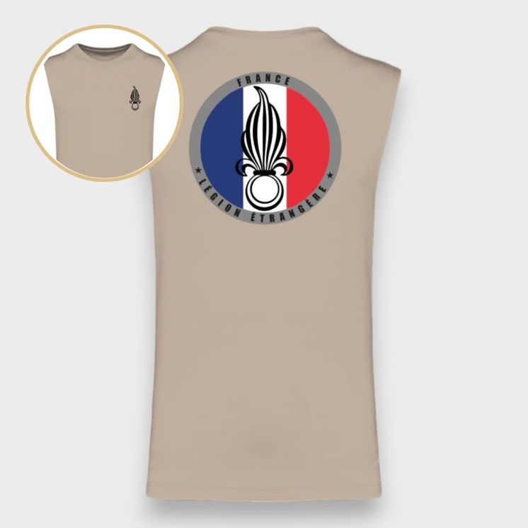 T-shirt sans manche Légion France Light sand