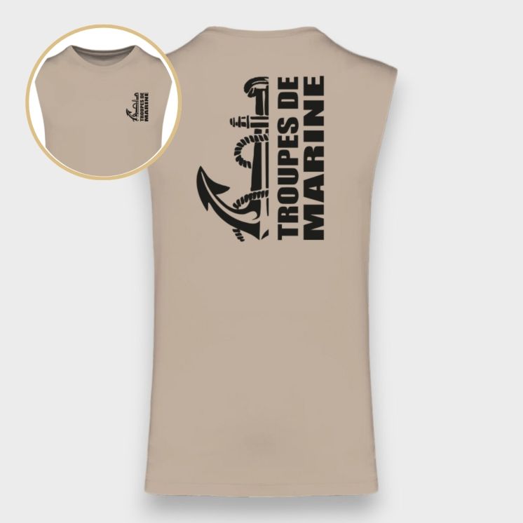 T-shirt sans manche TDM design Light sand