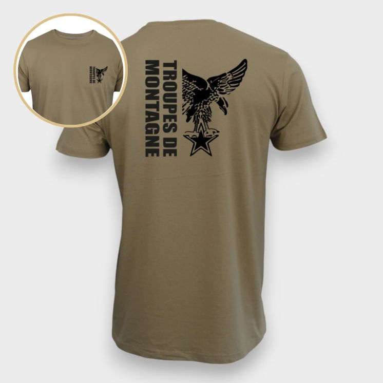 T-shirt Troupes de Montagne design Coyote