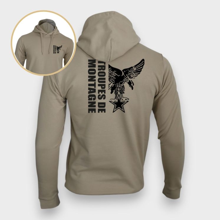 Sweat-shirt Troupes de Montagne design Light Sand