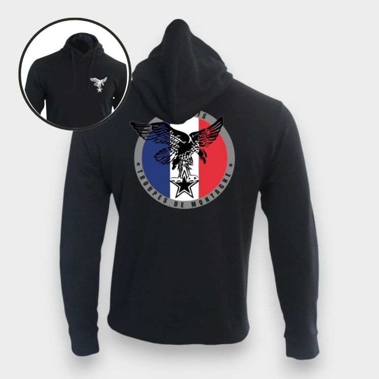 Sweat-shirt Toupes de Montagne Française Noir