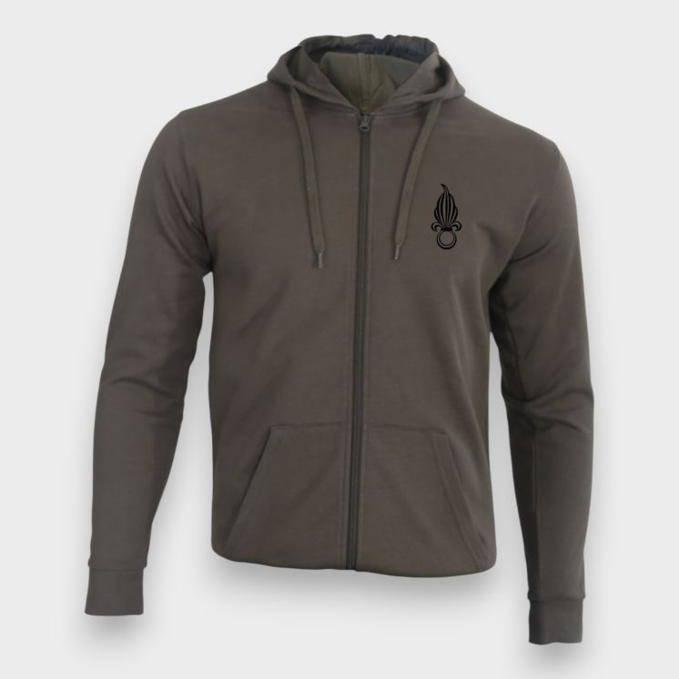 Sweat-shirt zippé Légion Etrangère FranceKakhi