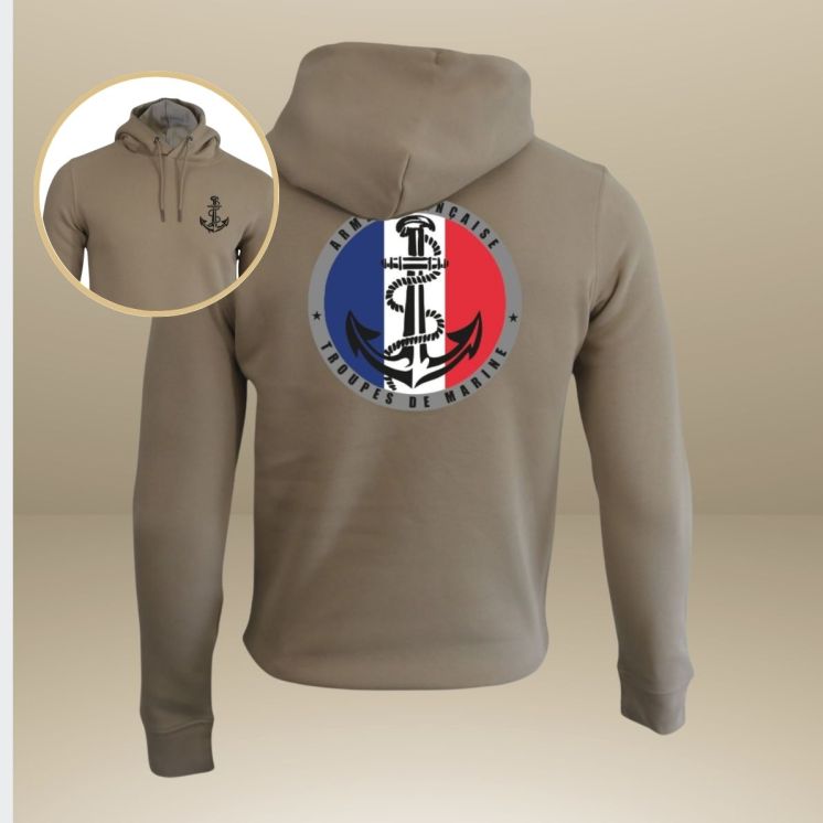 Sweat-shirt 350g Troupes de Marine FranceWet sand