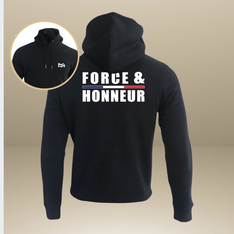 Sweat-shirt 350g Force & HonneurNoir