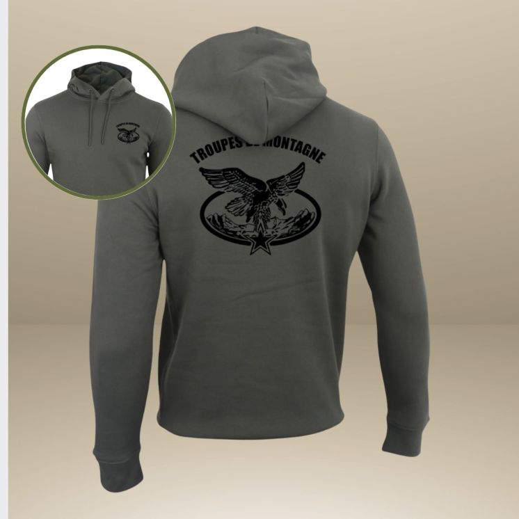 Sweat-shirt 350g Troupes de MontagneOrganic Kakhi