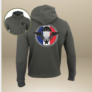 Sweat-shirt 350g Parachutiste France Organic Kakhi