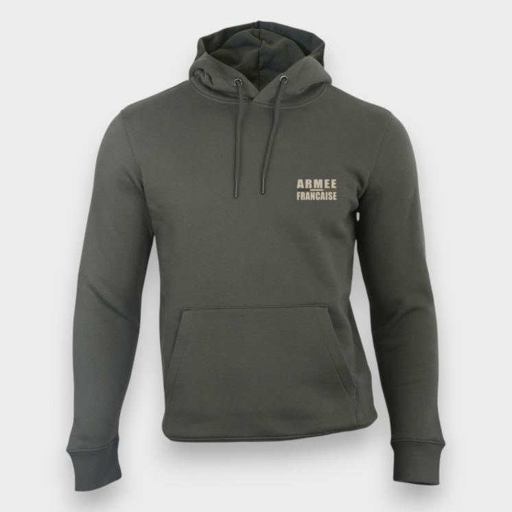 Sweat-shirt 350g Armée Française BR Organic Kakhi