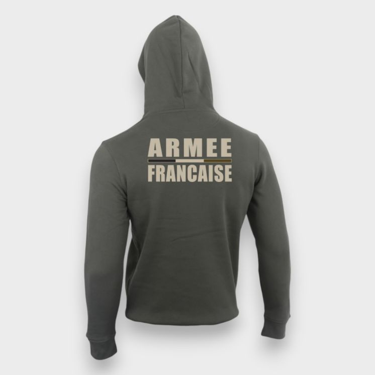 Sweat-shirt 350g Armée Française BR Organic Kakhi