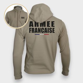 Sweat-shirt zippé Armée Française Light sand