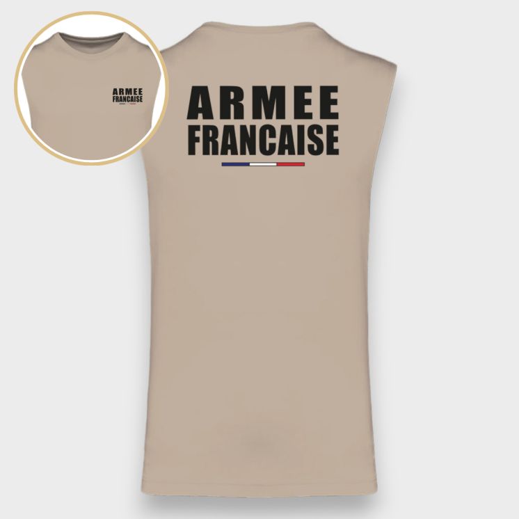 T-shirt sans manche Armée Française Light sand