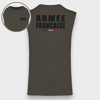 T-shirt sans manche Armée Française Dark kakhi