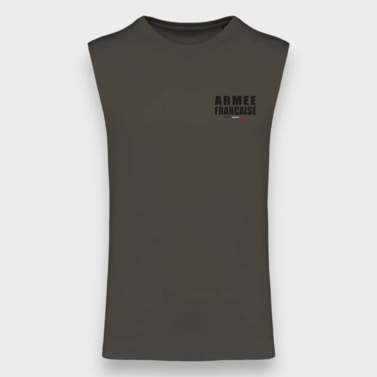 T-shirt sans manche Armée Française Dark kakhi