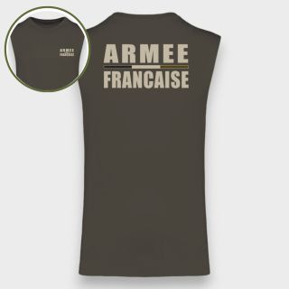 T-shirt sans manche Armée Française BR Dark kakhi