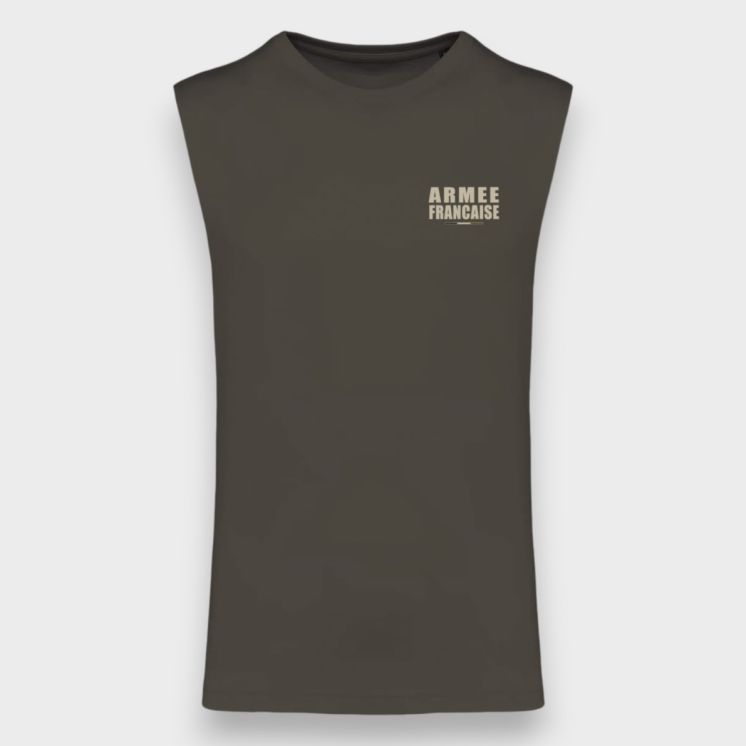 T-shirt sans manche Armée Française BR Dark kakhi