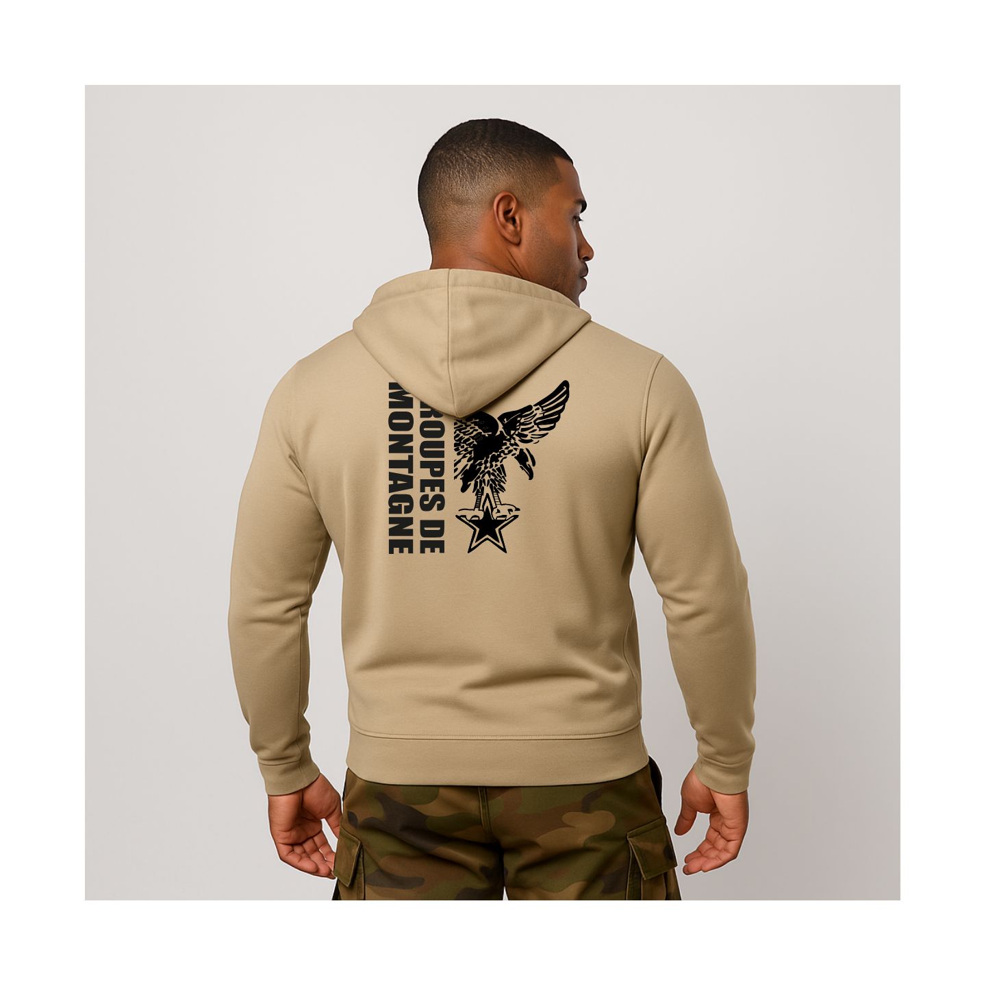 Sweat-shirt Troupes de Montagne design Light Sand Sweat-shirt Troupes de Montagne design Light Sand