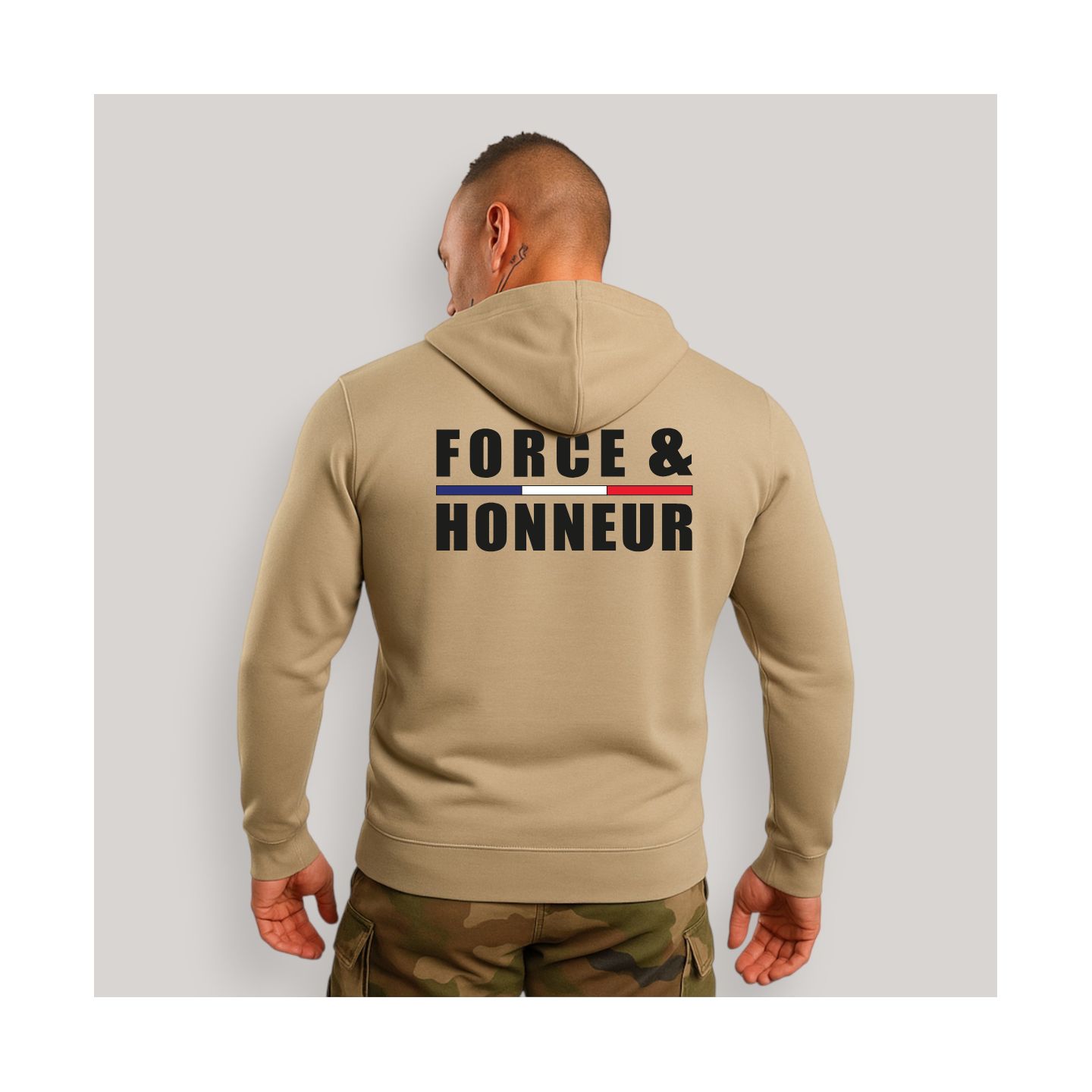 Sweat-shirt Force & Honneur Light Sand Sweat-shirt Force & Honneur Light Sand