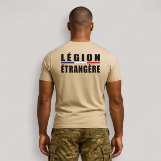 T-shirt 190g Légion Etrangère Liseré Coyote
