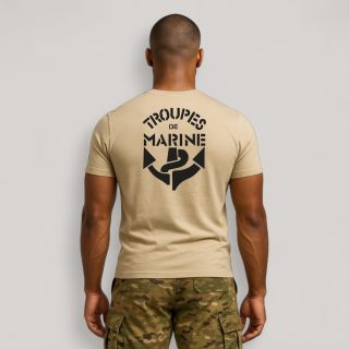 T-shirt Troupes de Marine Coyote