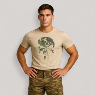 T-shirt Punisher Camo Coyote