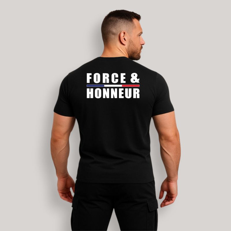 T-shirt Force & Honneur Liseré Noir